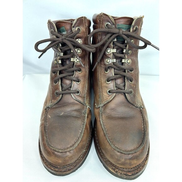 Lucchese Sport Men\'s Brown Leather Lace Up Moc Toe Work Boots Size 8.5 EE main image 13